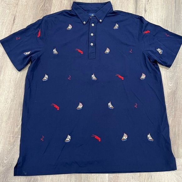 Polo Ralph Lauren XL Embroidered 1967 Nautical Boating Short Sleeve Polo Shirt - Picture 1 of 7